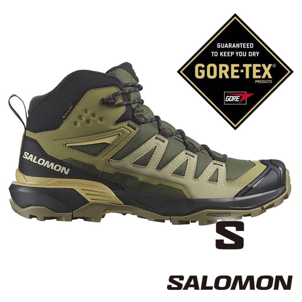 【SALOMON 法國】男中筒登山鞋GT X ULTRA 360『橄綠/綠/苔綠』474477