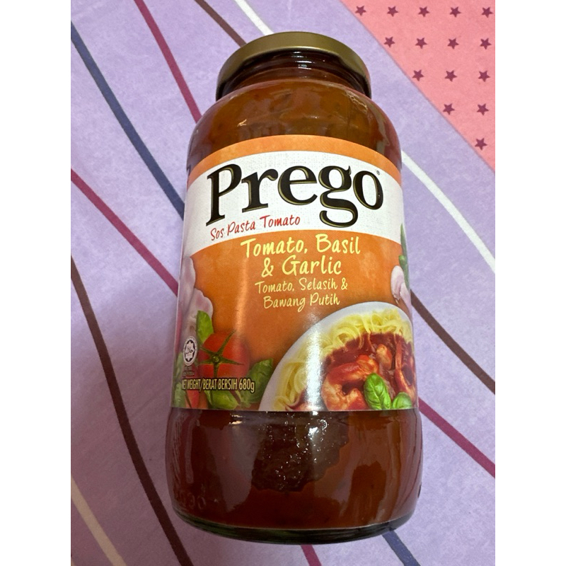 prego 義大利麵醬680g~番茄羅勒大蒜口味～全新