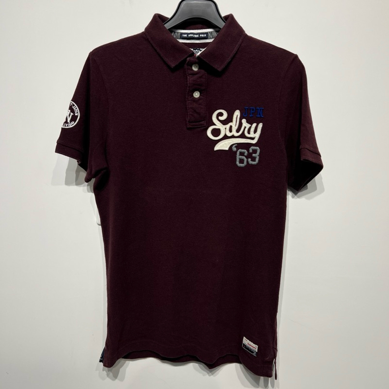 老麥嚴選 Superdry 極度乾燥 短袖Polo衫 棗紅色 二手 男L號 DC1618