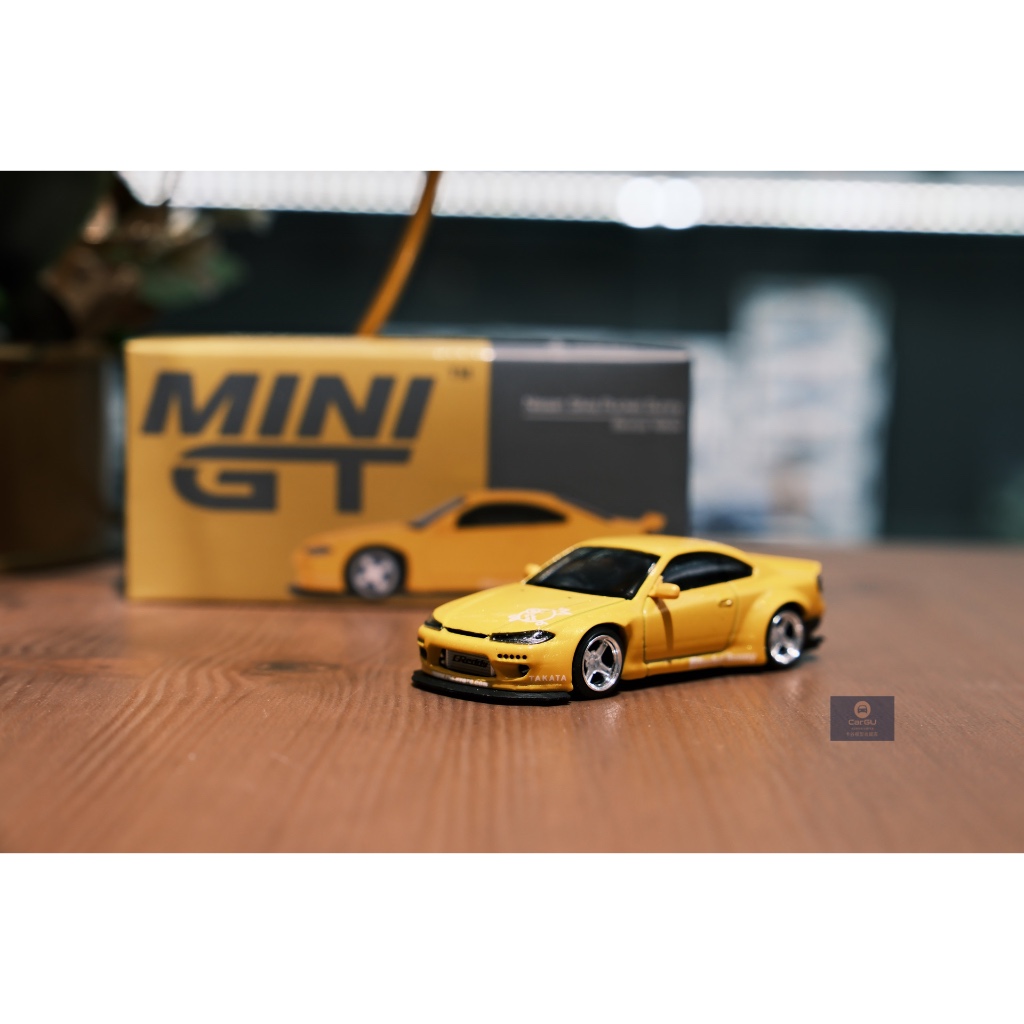 (竹北卡谷)現貨秒出 MINI GT 1/64 #643 Nissan Silvia (S15) 黃