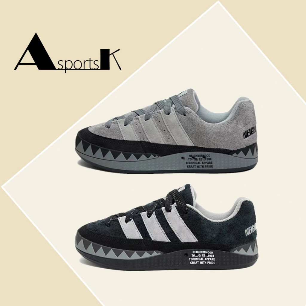 AK-特惠免運NBHD x adidas OG Adimatic 鯊魚麵包鞋 淺灰HP6771 黑色HP6770 休閒鞋