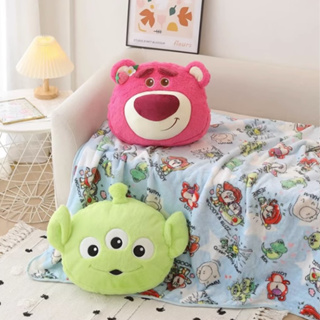 【Joybuy】迪士尼三眼怪熊抱哥立體二合一兩用抱枕空調毯 超細纖維毛毯抱枕