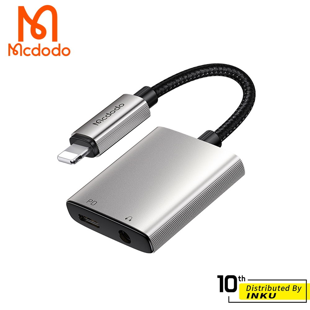 Mcdodo 麥多多 勁速 二合一 蘋果Lightning轉接頭 2.4A快充 轉接線 音頻轉接器 聽歌充電 3.5mm