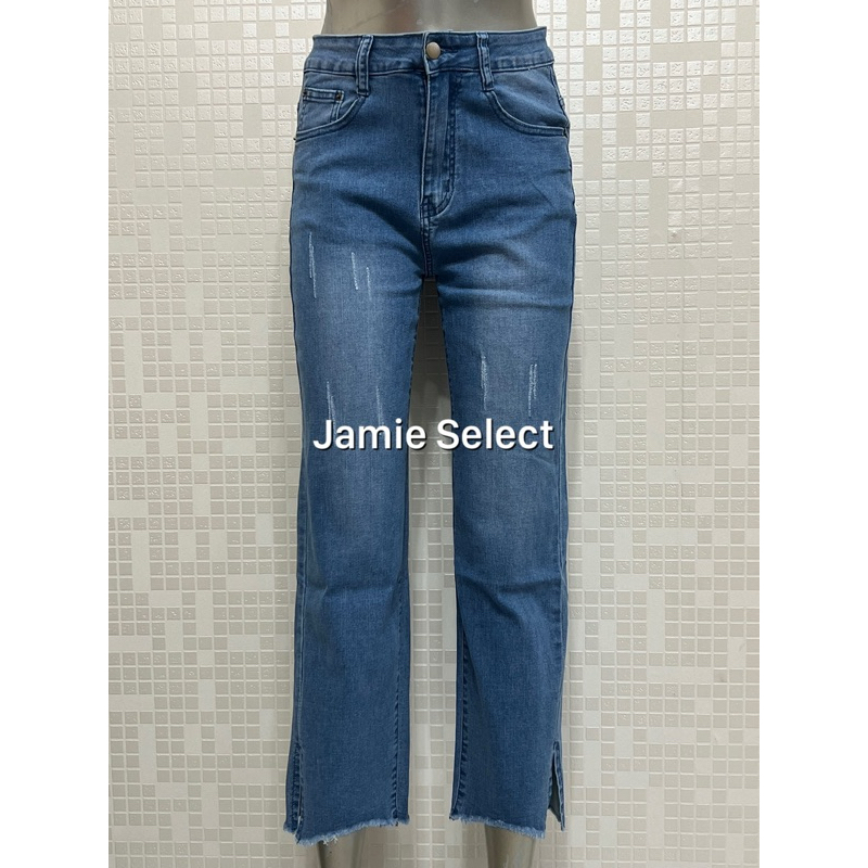 【🔥新品🔥現貨】Jamie Select 側開叉微磨損 直筒牛仔寬褲