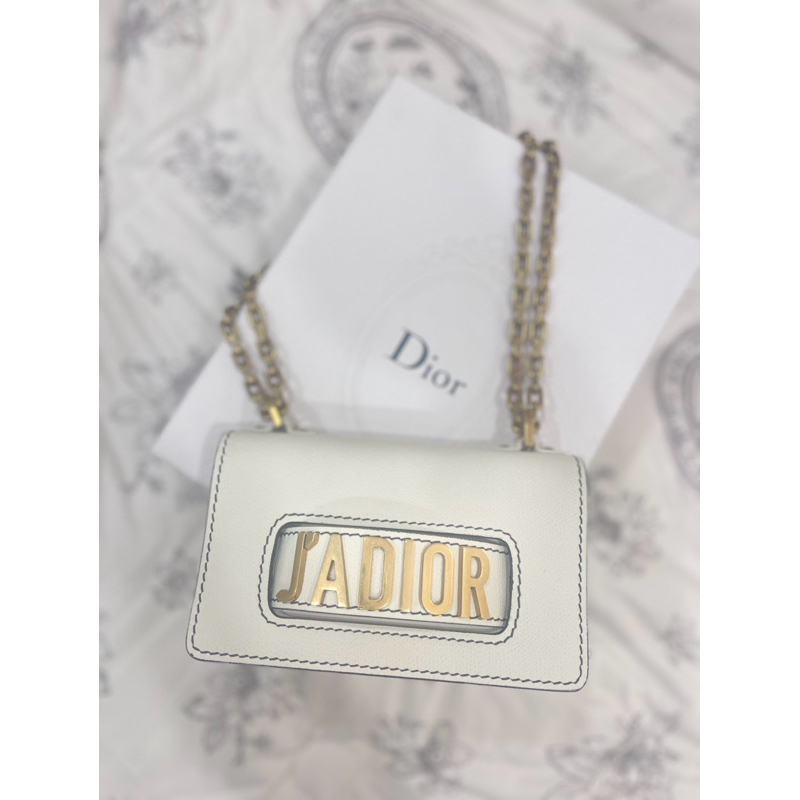 極新保證正品Dior J'Adior mini 白色肩背手拿包（可小議）