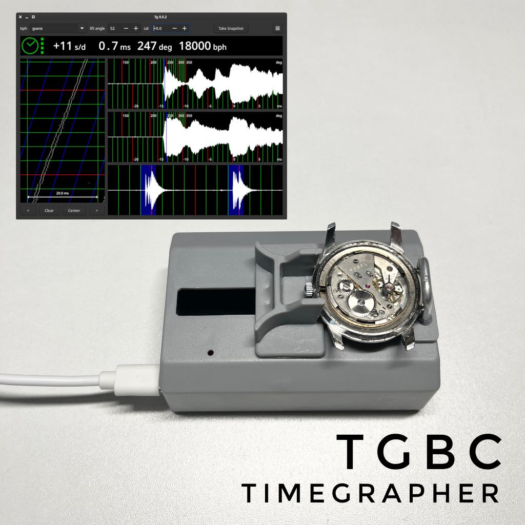 TGBC 測錶儀 機械錶校準工具 效錶儀 專業手錶維修工具 手錶架 外接式麥克風 修錶工具