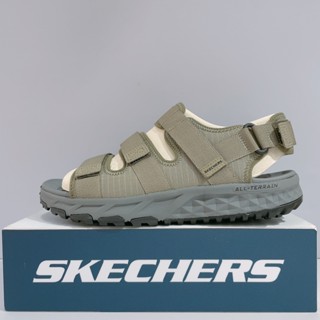 SKECHERS ESCAPE PLAN TRAIL SANDAL 男生 黑色 魔鬼氈 舒適 涼鞋 237586TAN