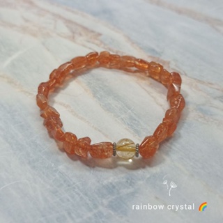 rainbow crystal 🌈天然金草莓手珠 6mm 手串 手鍊 高品 太陽石 金太陽 隨型 不規則 金髮晶