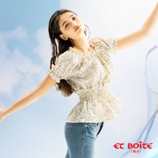 BLUE WAY ET BOiTE 箱子 - 女款 束腰短版碎花上衣