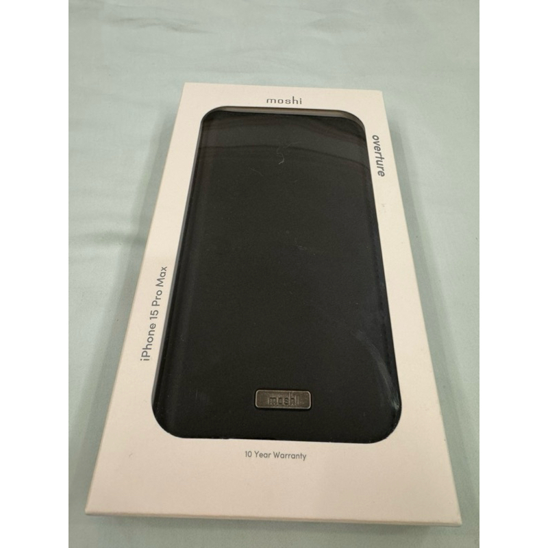 全新-moshi iPhone 15 Pro Max Magsafe Overture 磁吸可拆式卡夾型皮套-黑