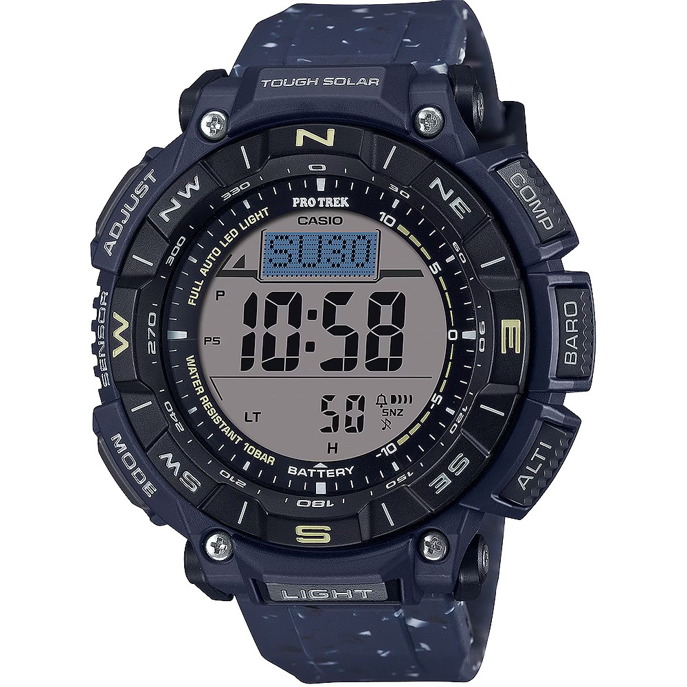 ∣聊聊可議∣CASIO 卡西歐 PRO TREK  戶外運動太陽能環保手錶-藍 PRG-340SC-2