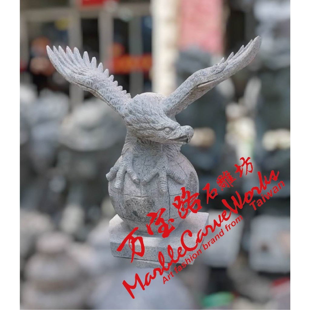 【台南現貨】老鷹 動物 雕像 藝術品 園藝 花園裝飾 石雕擺件 送禮 門牌 3D掃描 大理石 佛像 客製化 擺件 茶盤