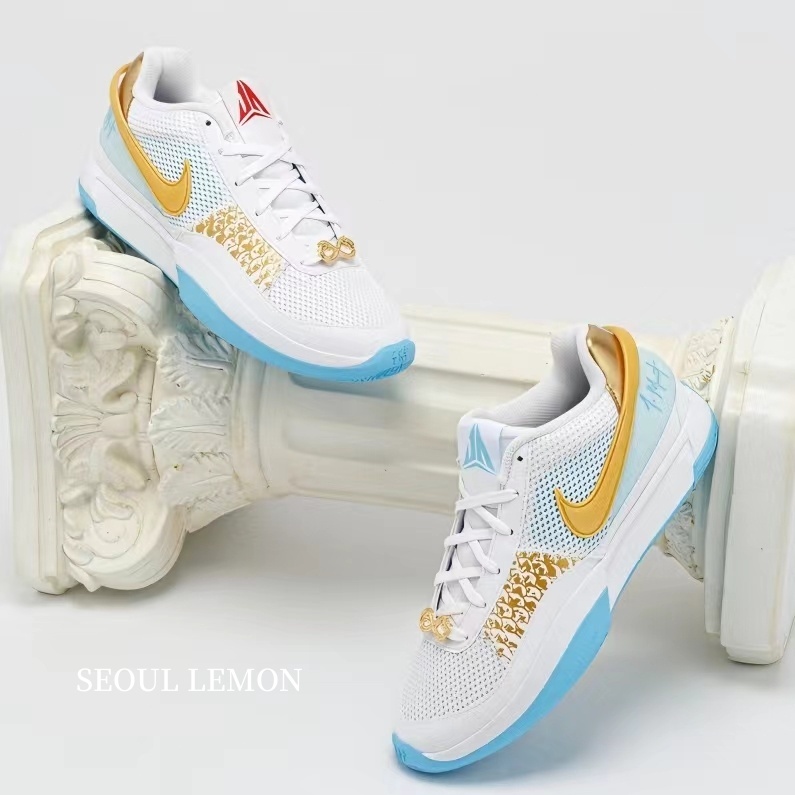 SL•NIKE Ja 1 EP 龍年限定 CNY 莫蘭特1代 耐磨防滑 低幫籃球鞋 男款 藍色 FV1291-100