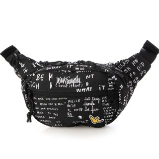 MARK GONZALES 2H9-14114-97 WAIST BAG 腰包 側背包 (黑底白字) 化學原宿