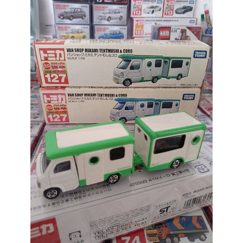 TOMICA  NO.127絕版VAN SHOP MIKAMI TENTMUSHI &amp; CORO 新車貼 福利品