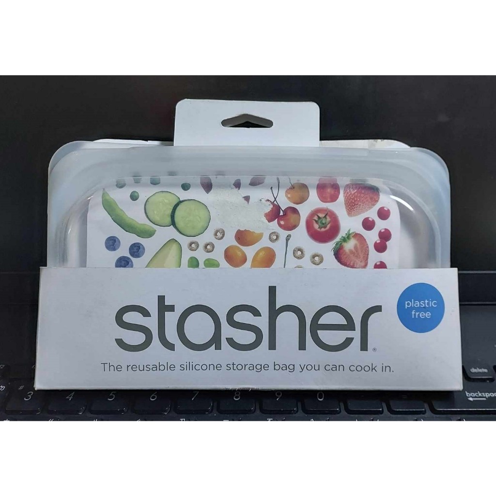 Stasher 矽膠密封袋 矽膠保鮮袋 長形 新未用