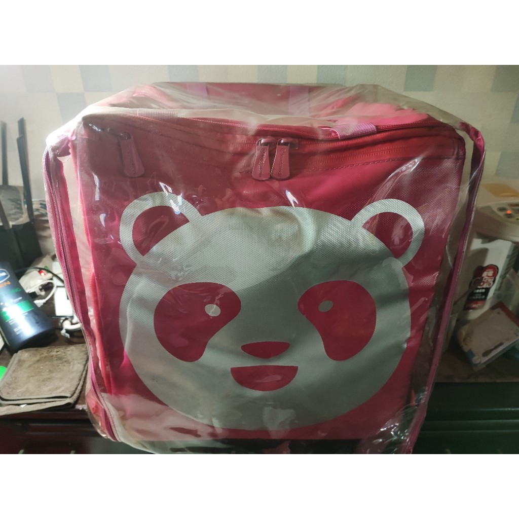 foodpanda 熊貓 外送 大包 有伸縮功能 二手品 使用約1年.現況如照片送雨套