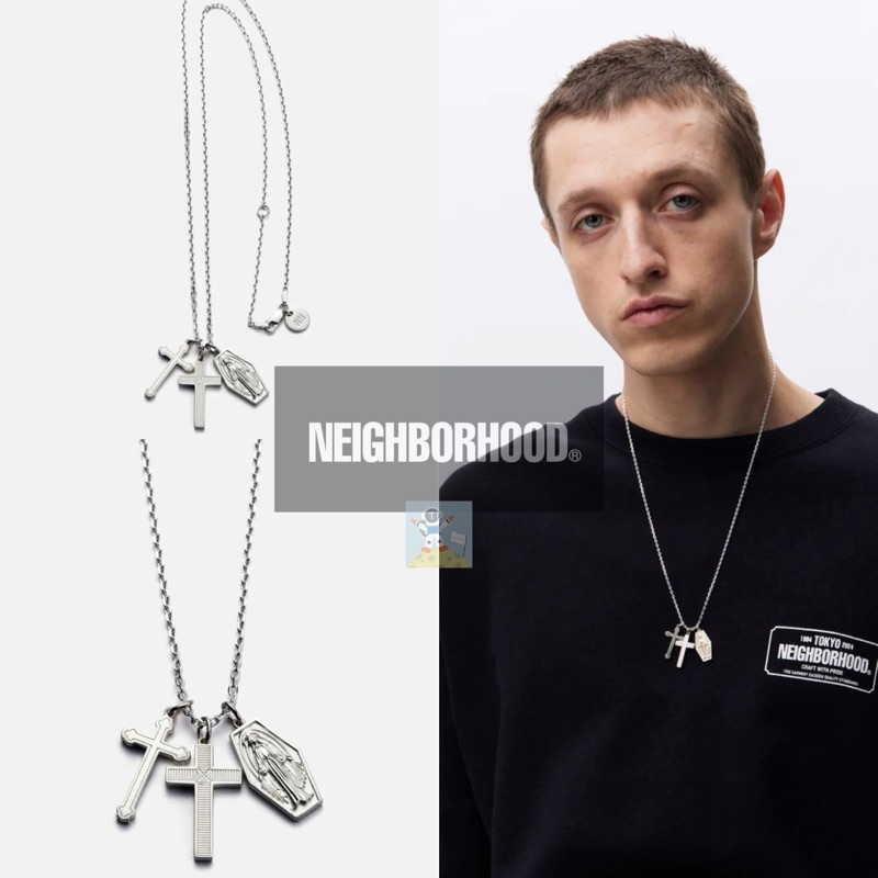 NEIGHBORHOOD 24SS SILVER TRIPLE TOP NECKLACE 飾品 項鍊