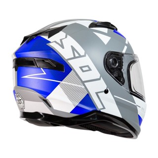 SOL SF-6 / SF6 超視界 消光灰藍灰 內藏式墨鏡 浮動式鏡座 EPS 完全防護 全可拆洗 全罩 安全帽