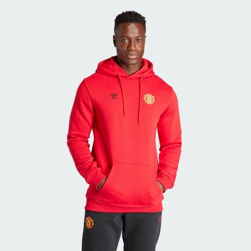 [7折代購] Adidas Manchester United 男 連帽上衣 帽T 曼聯 棉質 紅 IK8706