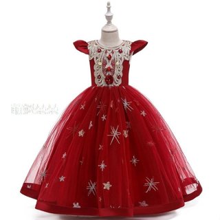 ♥萌妞朵朵♥歐美宮廷公主裙長擺公主裙MT0155黃色兒童畢業禮服/蓬蓬紗裙/實照
