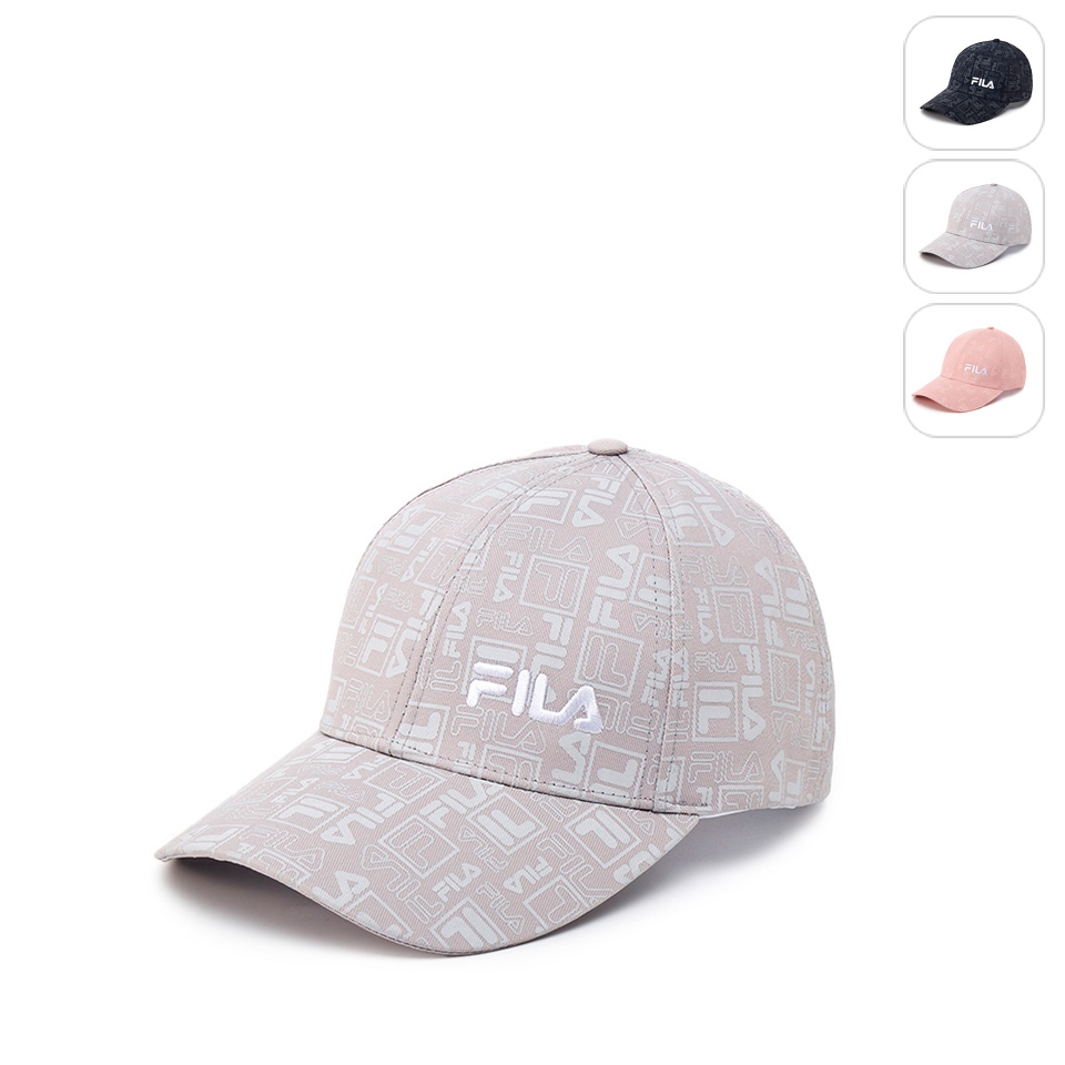 【FILA】時尚LOGO帽-灰紫 HTX-5102-VT