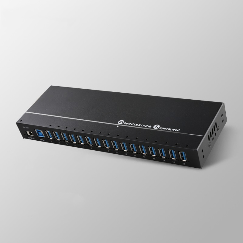 易控王 工業級 USB3.0 Hub 16Port 16埠集線器 排插式 40-732-05