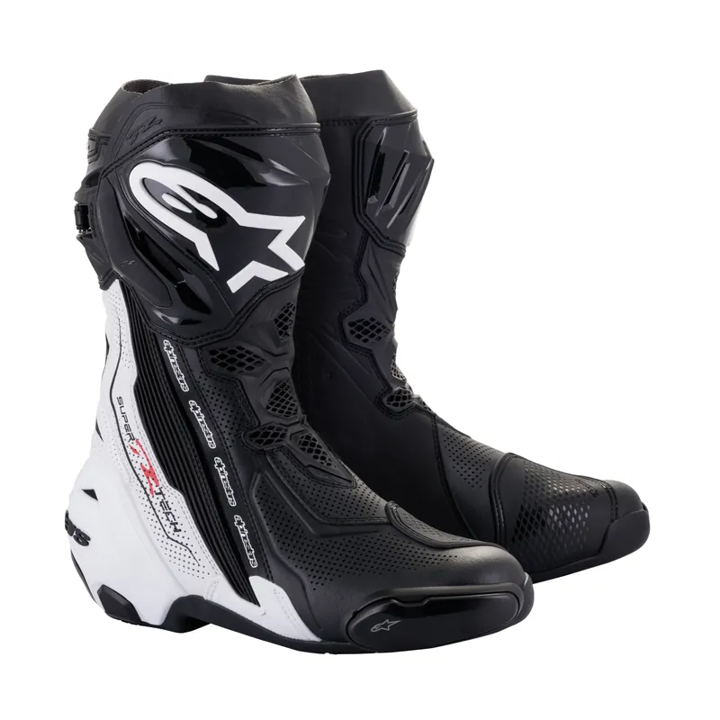 【德國Louis】Alpinestars Supertech R Vented 摩托車騎士車靴 A星黑白配色301277