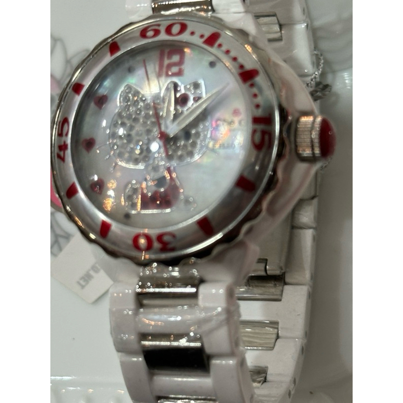 日本進口Hello Kitty跟C H E C H E美國聯名款名牌陶瓷手錶釋出