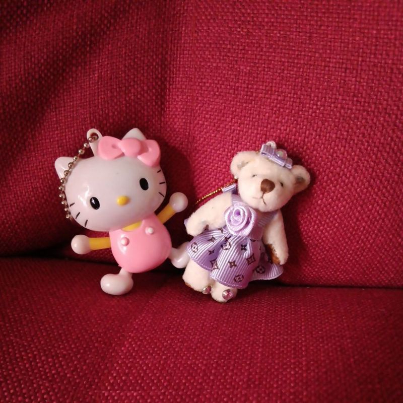 合售 早期 Hello Kitty 精緻 小熊 吊飾 掛飾 玩偶 娃娃 立體公仔造型 絕版珍藏