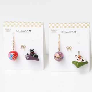 ｜OSEWAYA｜悠哉小憇耳環 - 3入 兩款 經典和風 純鈦耳針 日本飾品 日本製造