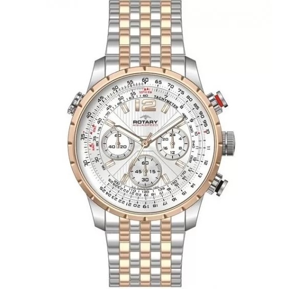 ROTARY 瑞士 飛行計時腕錶 43mm &lt;玫瑰金雙色錶款&gt;