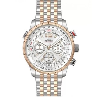 ROTARY 瑞士 飛行計時腕錶 43mm <玫瑰金雙色錶款>