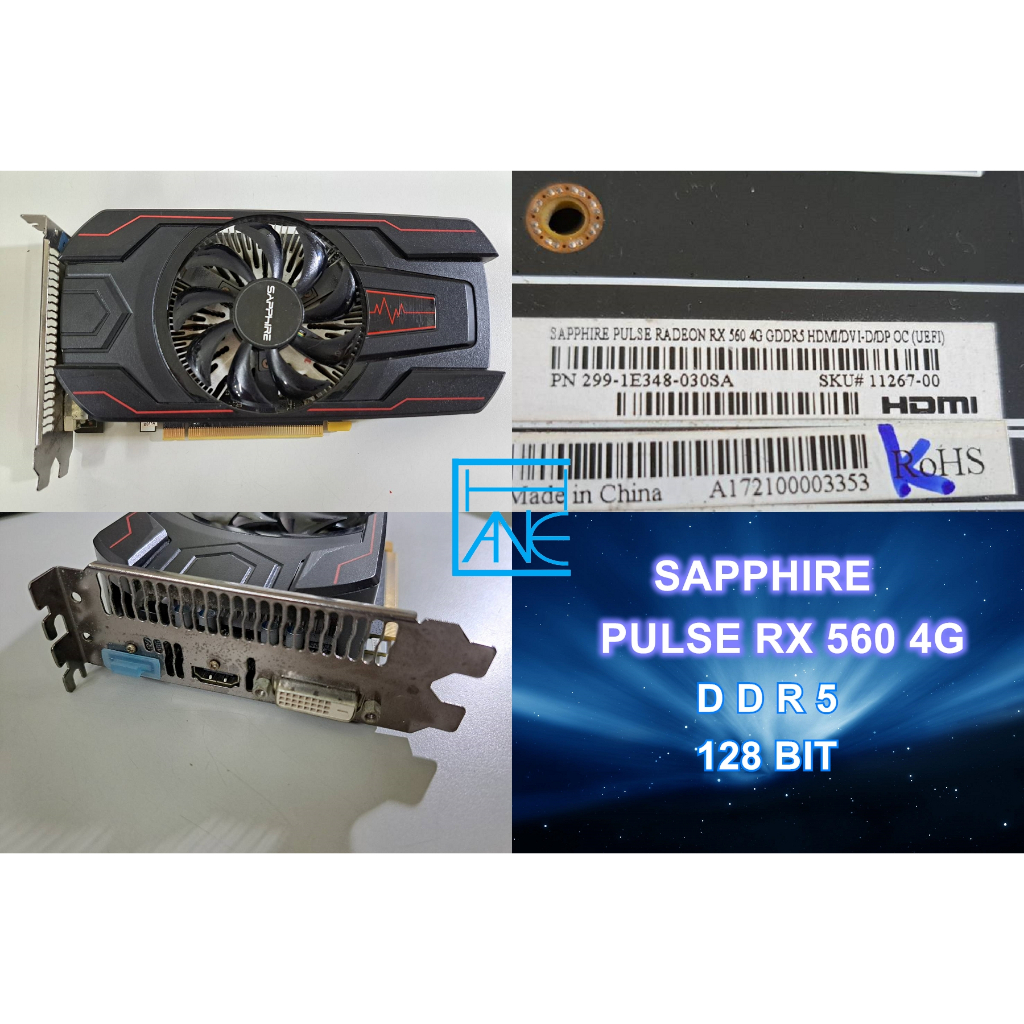 【 大胖電腦 】SAPPHIRE PULSE RX560 4G 顯示卡/HDMI/DDR5/128BIT/保固30天/