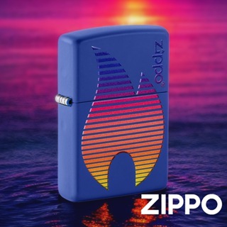 ZIPPO 火炎漸層防風打火機 48996 皇家藍啞光打火機 漸變的火焰 Zippo 生動的圖案 終身保固