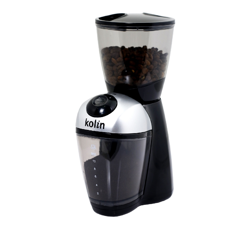 【Kolin歌林】研盤式磨豆機(KJE-UD321GD)｜一鍵啟動 咖啡豆研磨 5段粗細調節 免運 公司貨