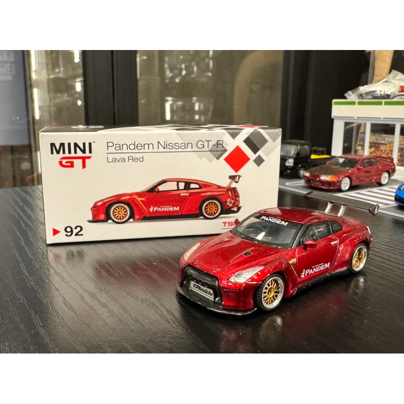 Mini GT #92 Nissan GTR R35 Lava Red Pandem 絕版