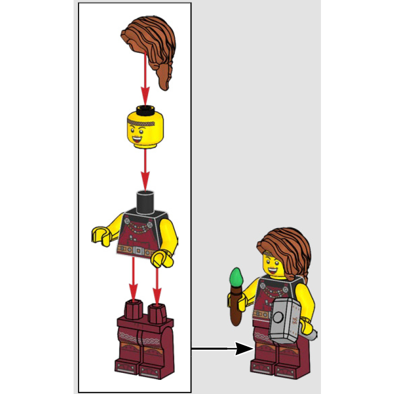 磚家 LEGO 樂高 人偶 Viking Blacksmith 維京人 鐵匠 idea167 21343 含 配件