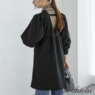 Te chichi 甜美膨袖高腰設計洋裝/上衣(FC33L0H0480)