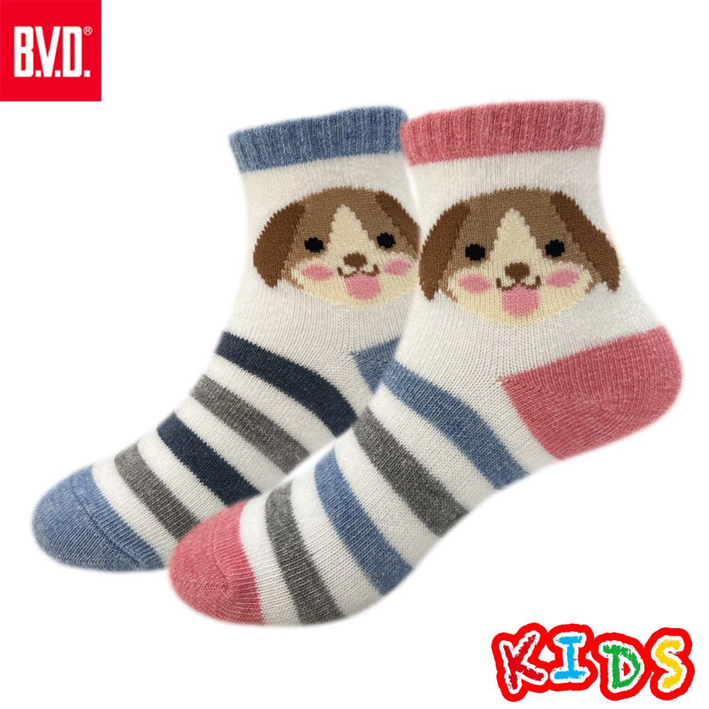 【BVD】小狗1/2童襪(13-16CM)-B579 短襪