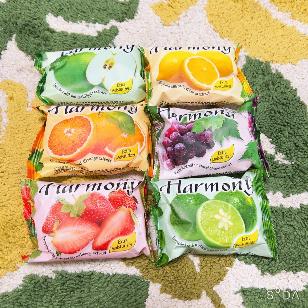 Harmony 水果香皂 75g 草莓 檸檬 萊姆 青蘋果 葡萄 橘子