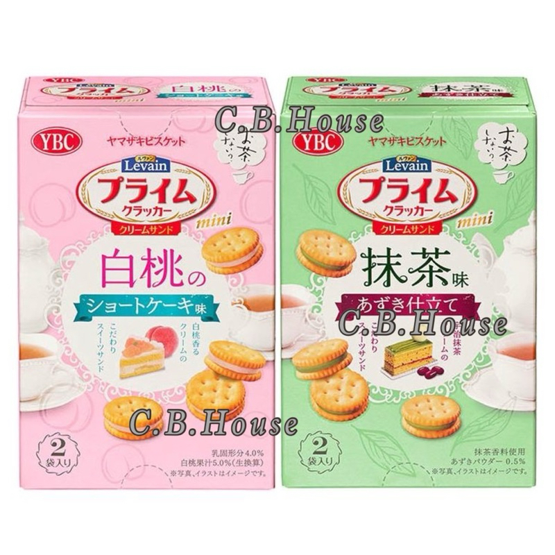 日本 YBC Levain 迷你夾心餅乾 白桃風味 抹茶風味