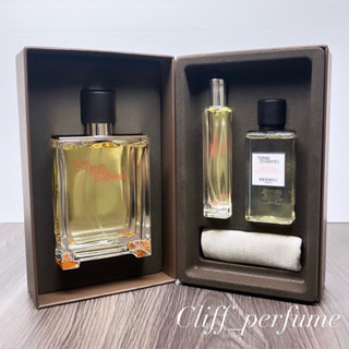 【克裡夫香水店】愛馬仕 大地男性淡香水限量禮盒(淡香水100ml+隨身瓶15ml+沐浴膠40ml+品牌袋子)