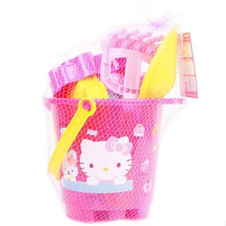 [a果子狸] <Sanrio> Hello Kitty 造型玩沙組 沙灘玩具 水桶 凱蒂貓 戲水 模具 原價259 海邊