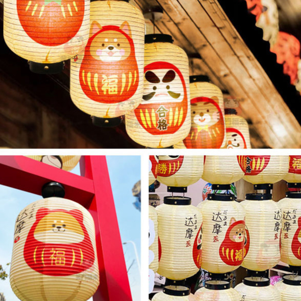 客制化 燈籠 日式戶外防水防晒布燈籠和風裝飾達摩定製印字廣告居酒屋壽司料理