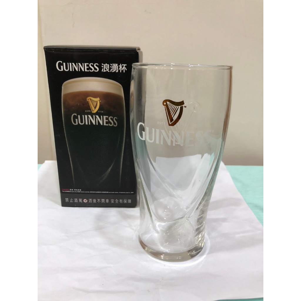 全新 GUINNESS 浪湧杯 474ml 啤酒杯 玻璃杯 健力士浪湧杯 啤酒杯（附盒）