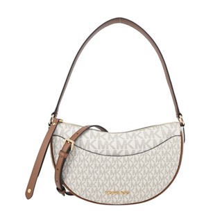 MICHAEL KORS DOVER PVC滿版拉鍊肩背/斜背半月包-中｜100%原廠真品｜JS Maxx官方旗艦館