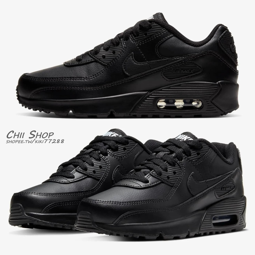 【CHII】日本 Nike Air Max 90 LTR 童鞋 大童22.5-25 黑色全黑 CD6864-001