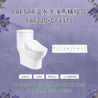 凱撒 CAESAR 溫水洗淨馬桶組合TAF220+CF1375、溫水洗淨馬桶組合TAF220+CF1475