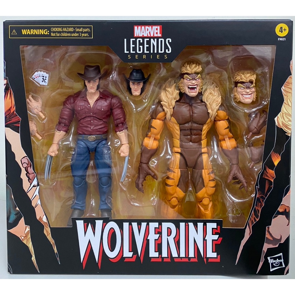 【超萌行銷】現貨 Marvel Legends 漫威 X戰警 金鋼狼 50周年紀念 6吋人物 羅根&amp;劍齒虎 雙入組